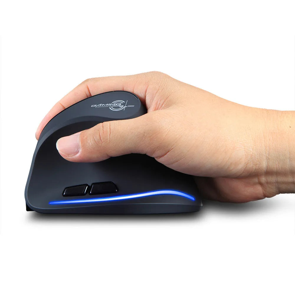 F35 black wireless vertical gaming mouse 6-button 1600dpi with charging base