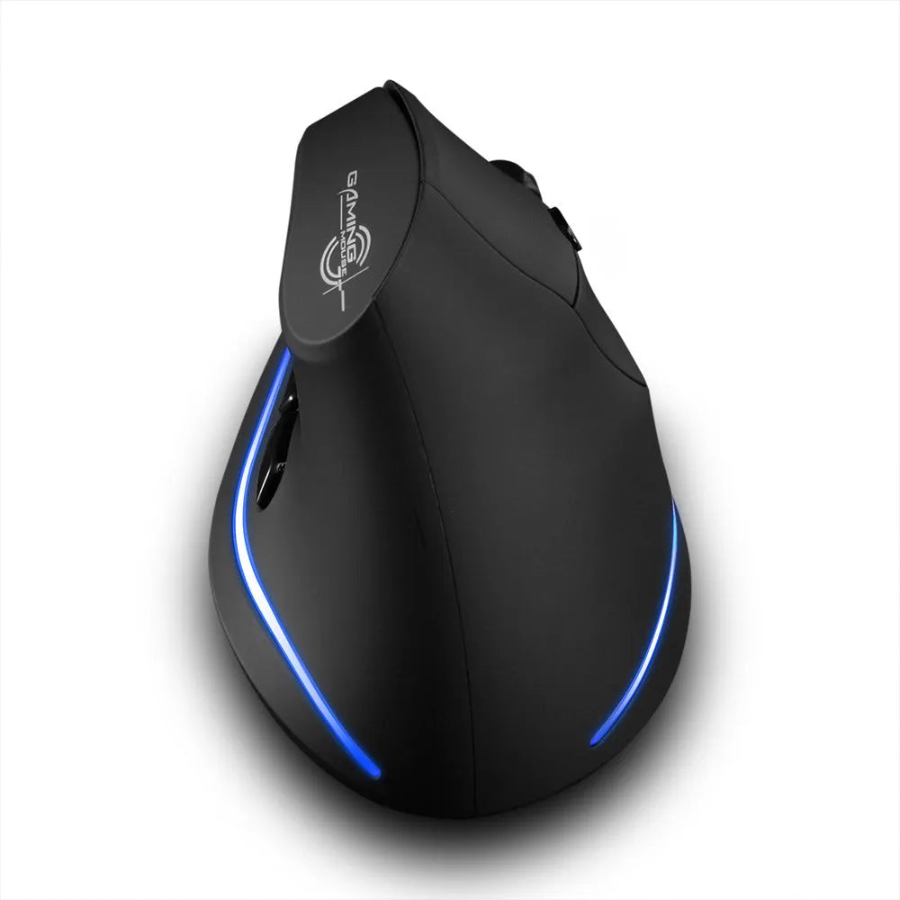F35 black wireless vertical gaming mouse 6-button 1600dpi with charging base