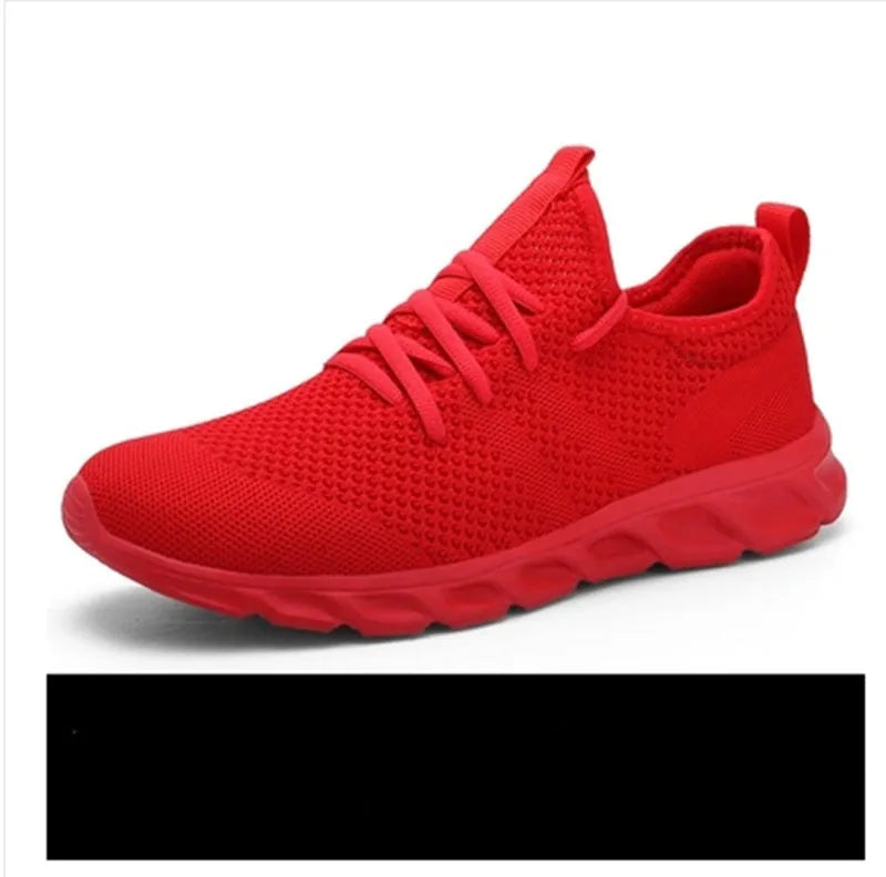 Men's black and white mesh sneaker with lace-up closure and round toe for casual outdoor wear