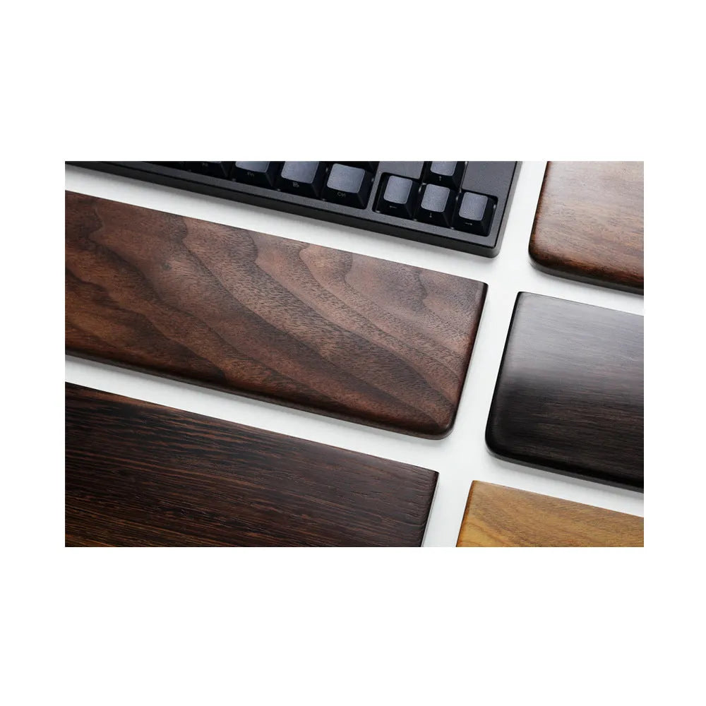 Solid black walnut wood hand rest wrist pad for mechanical keyboard, 300mm length, flat style A