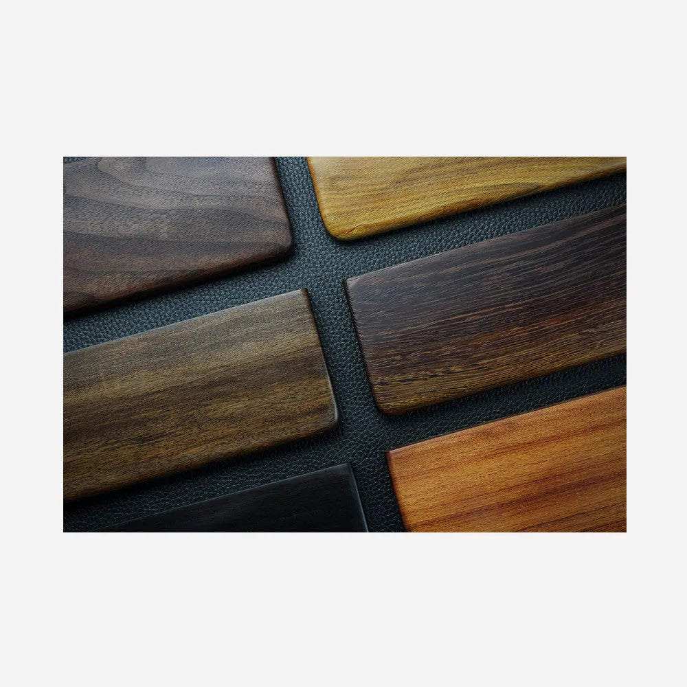 Solid black walnut wood hand rest wrist pad for mechanical keyboard, 300mm length, flat style A