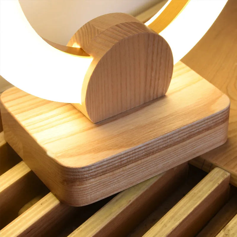 Nordic style circular wooden art chandelier with acrylic shade in 20cm or 30cm diameter options