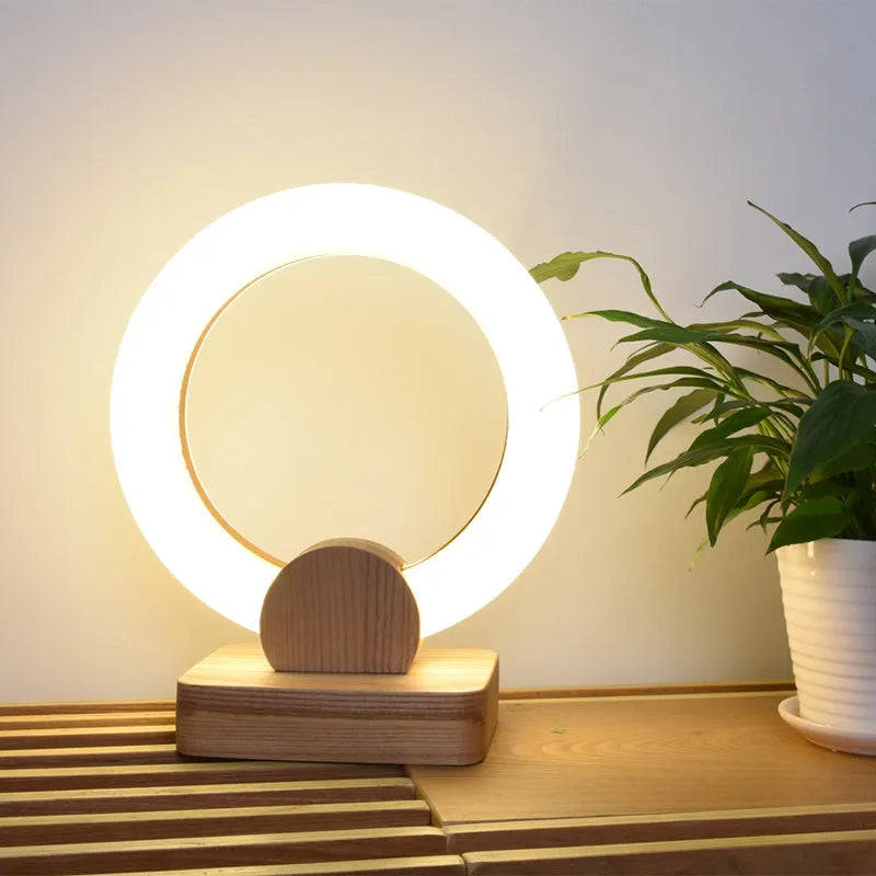 Nordic style circular wooden art chandelier with acrylic shade in 20cm or 30cm diameter options