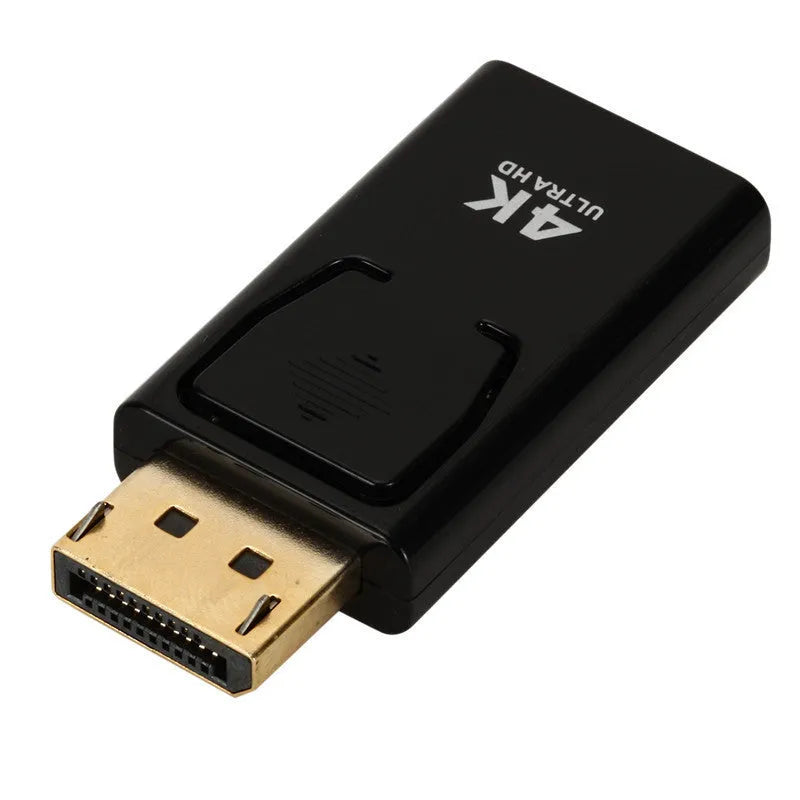 Black DisplayPort to HDMI adapter for 4K video conversion