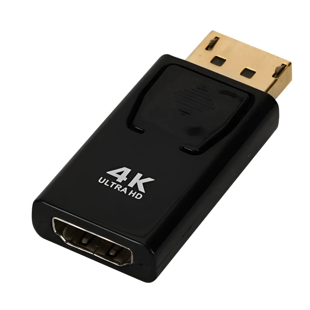 Black DisplayPort to HDMI adapter for 4K video conversion