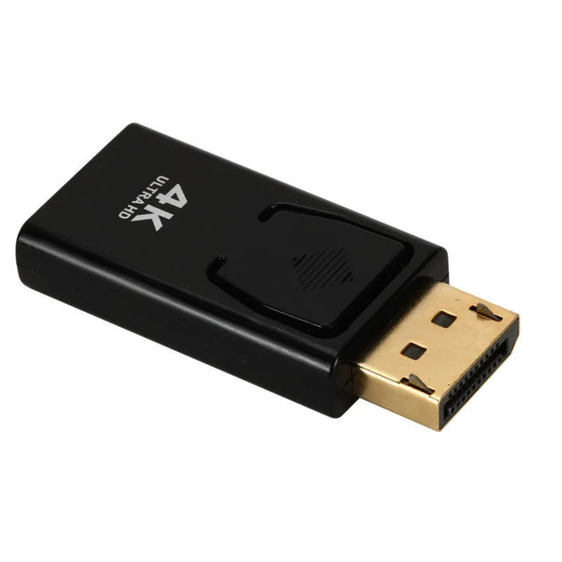 Black DisplayPort to HDMI adapter for 4K video conversion