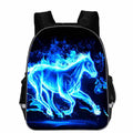 Horse animal head cartoon design school backpack for children in multiple colours and sizes