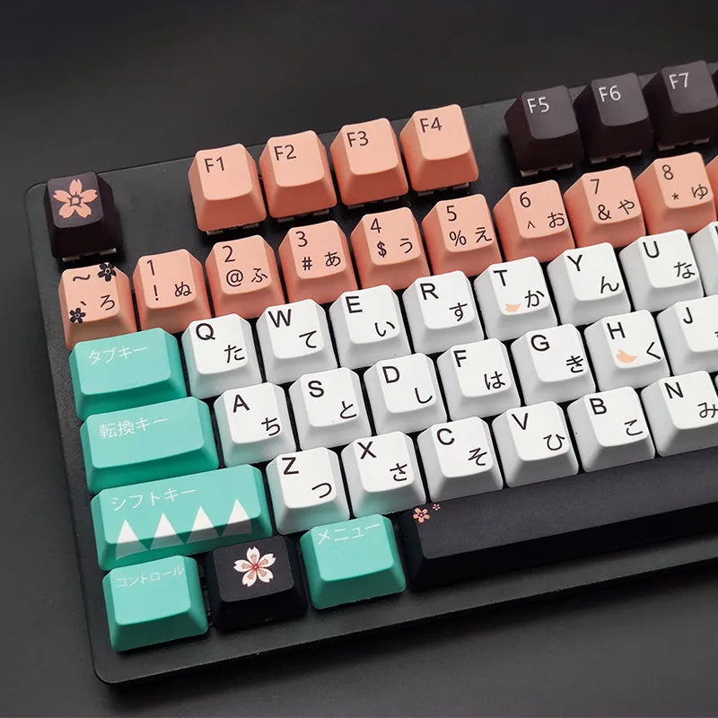 Green Cherry profile mechanical keyboard keycap set with USB interface