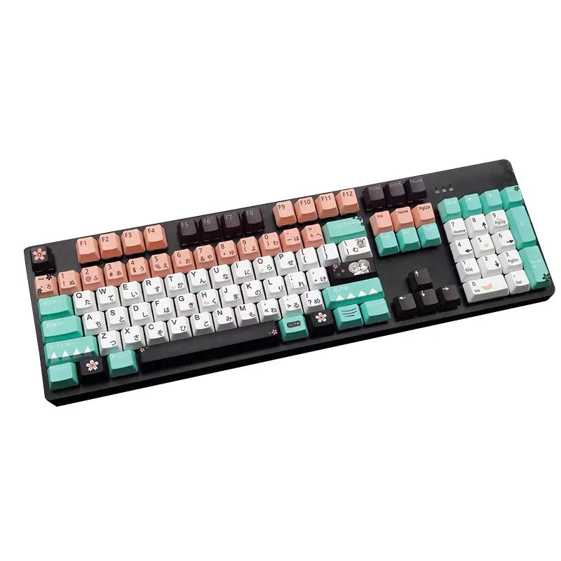 Green Cherry profile mechanical keyboard keycap set with USB interface