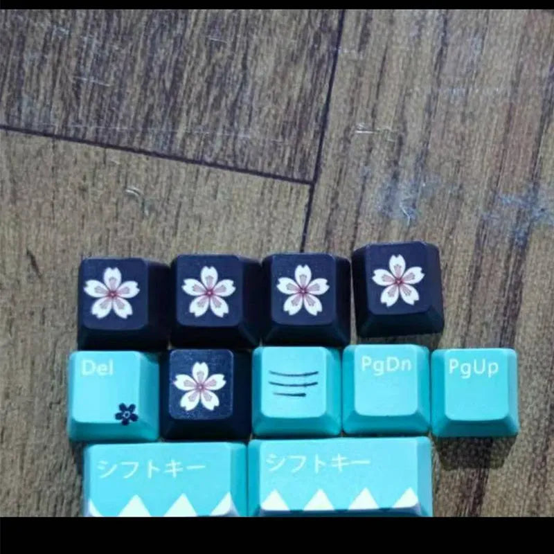 Green Cherry profile mechanical keyboard keycap set with USB interface
