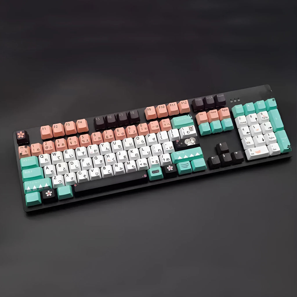 Green Cherry profile mechanical keyboard keycap set with USB interface