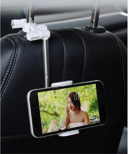 Black car mobile phone holder snapped onto rearview mirror cylindrical support frame