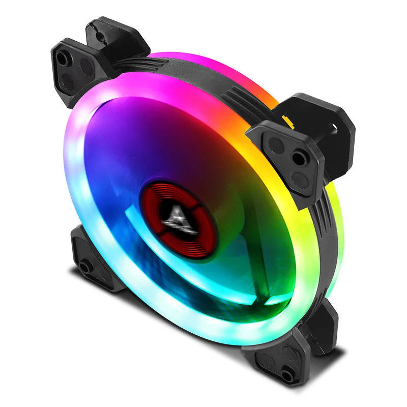 Camouflage pattern 12cm PC chassis fan with RGB lighting effects