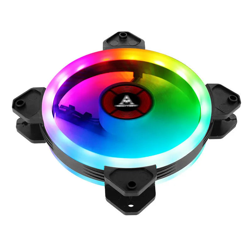 Camouflage pattern 12cm PC chassis fan with RGB lighting effects