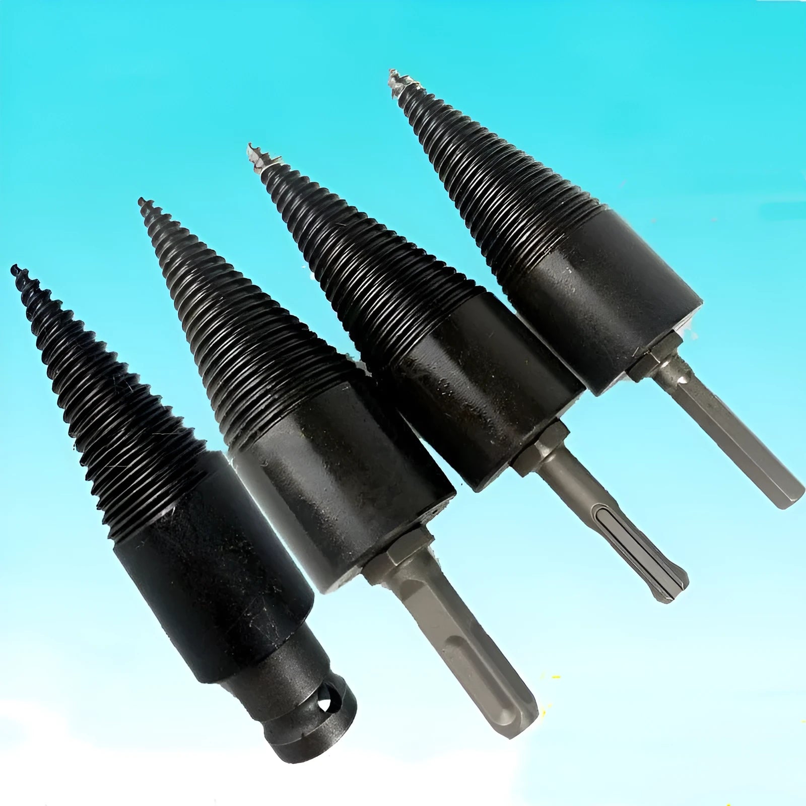 Hexagonal shank wood splitting drill bit in 32mm and 42mm sizes for electric drills.