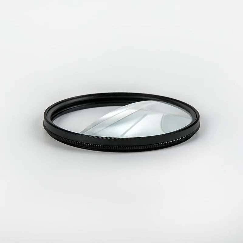 77mm half moon mirror split focus filter for SLR DSLR cameras with cleaning cloth and protective bag