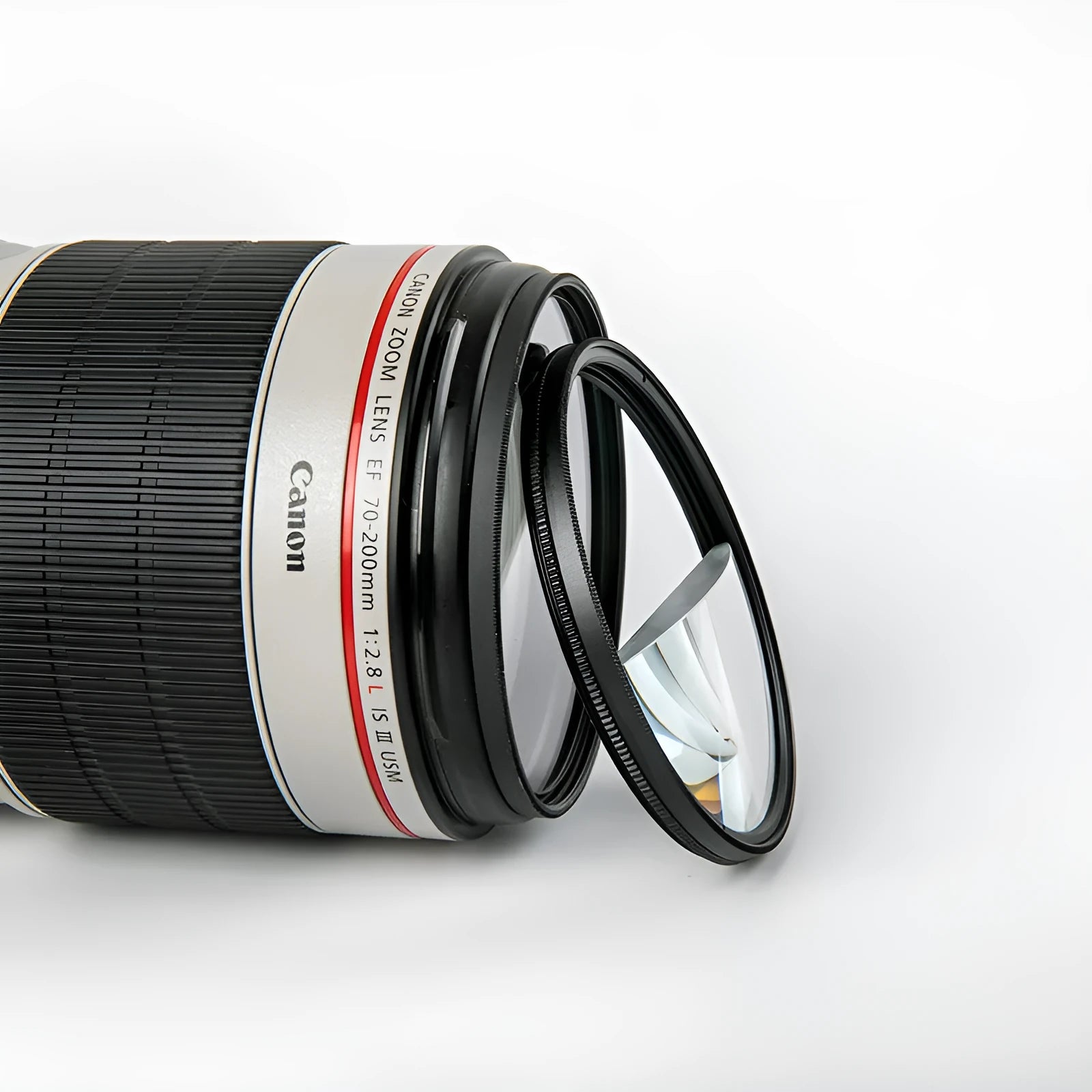 77mm half moon mirror split focus filter for SLR DSLR cameras with cleaning cloth and protective bag