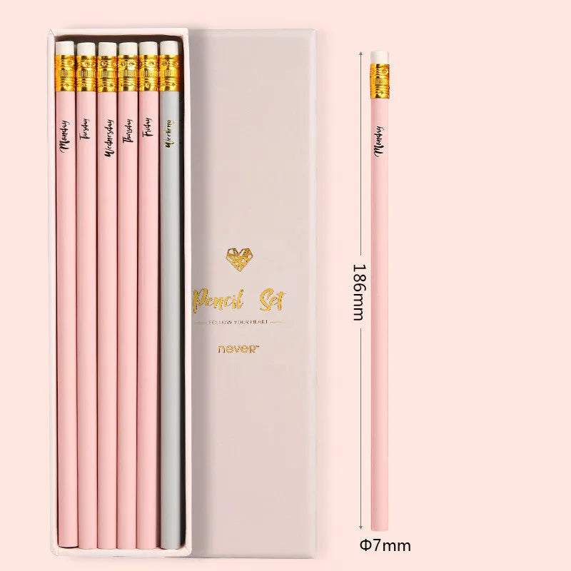 Mixed colour HB pencil pack with 10 pieces in display box including rubbing rod for quality testing