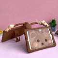 Brown cartoon silicone iPad sleeve with portable bracket design for tablet protection