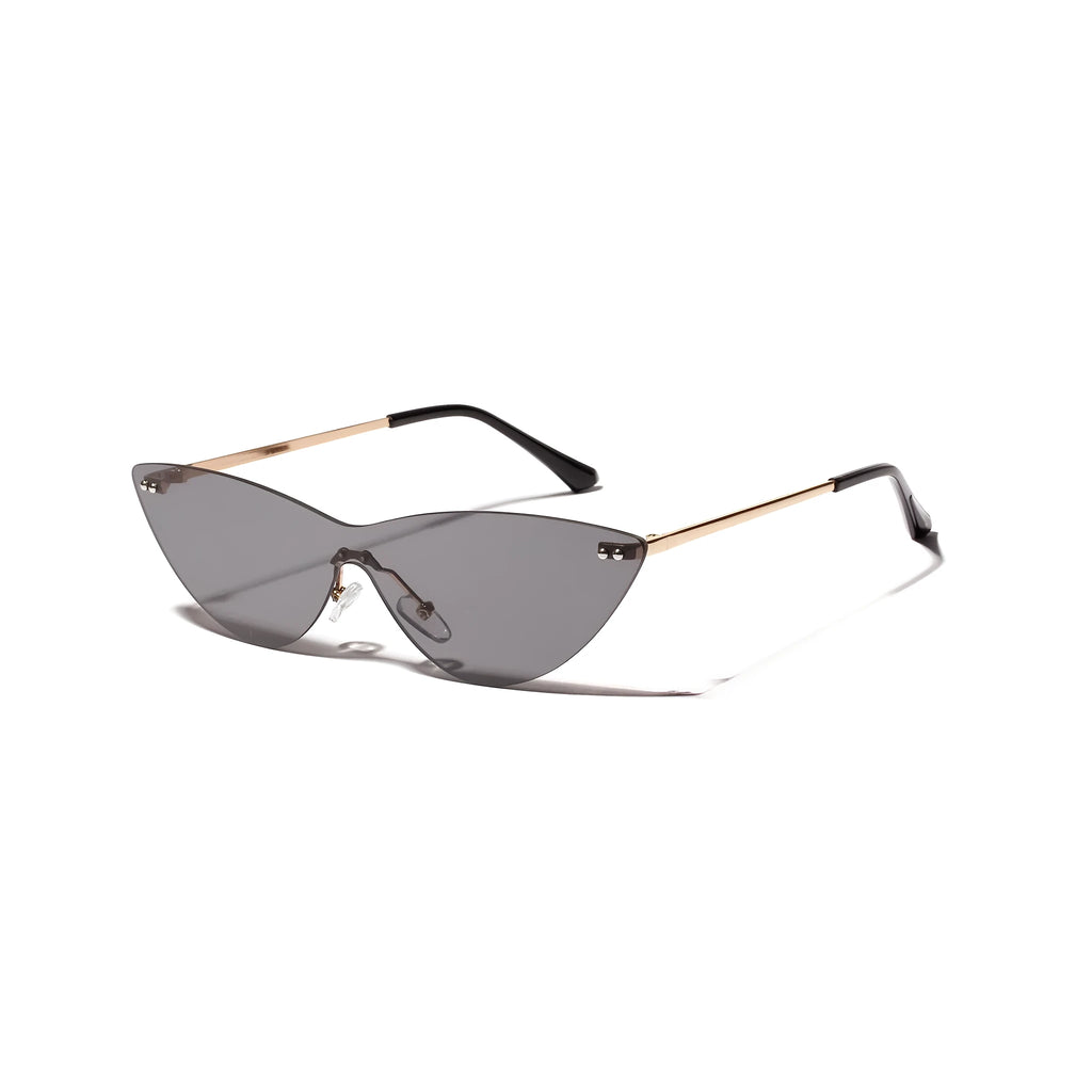 Brown vintage sunglasses with metal frame for adults
