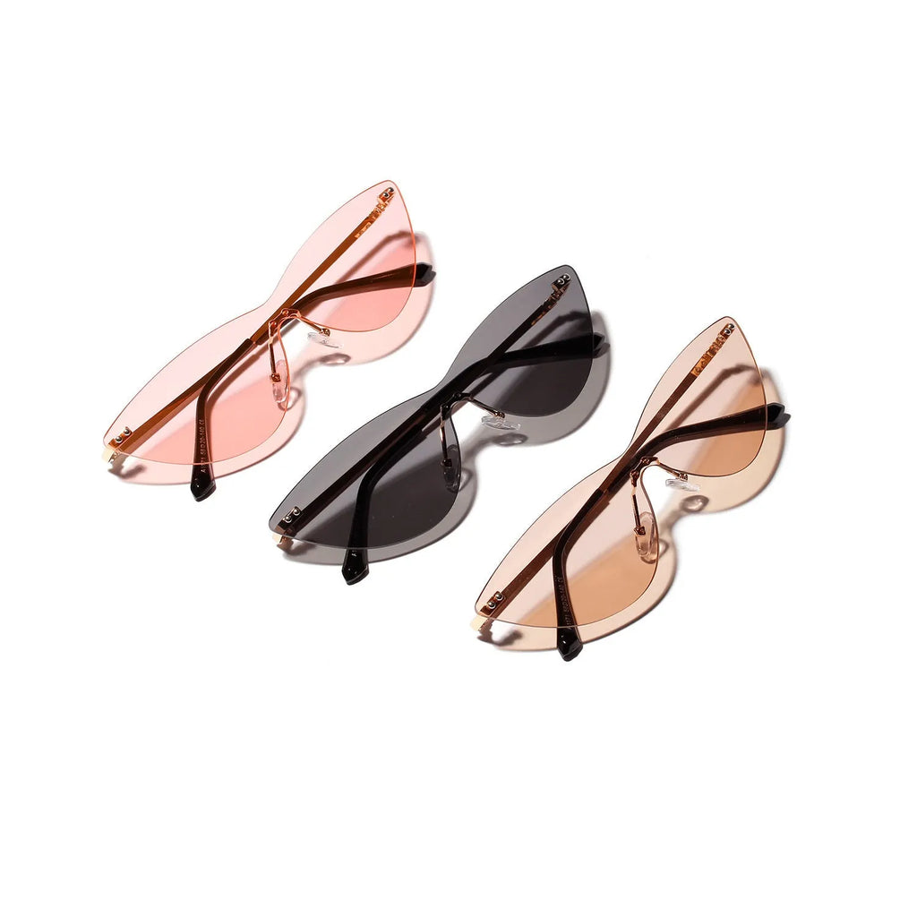 Brown vintage sunglasses with metal frame for adults