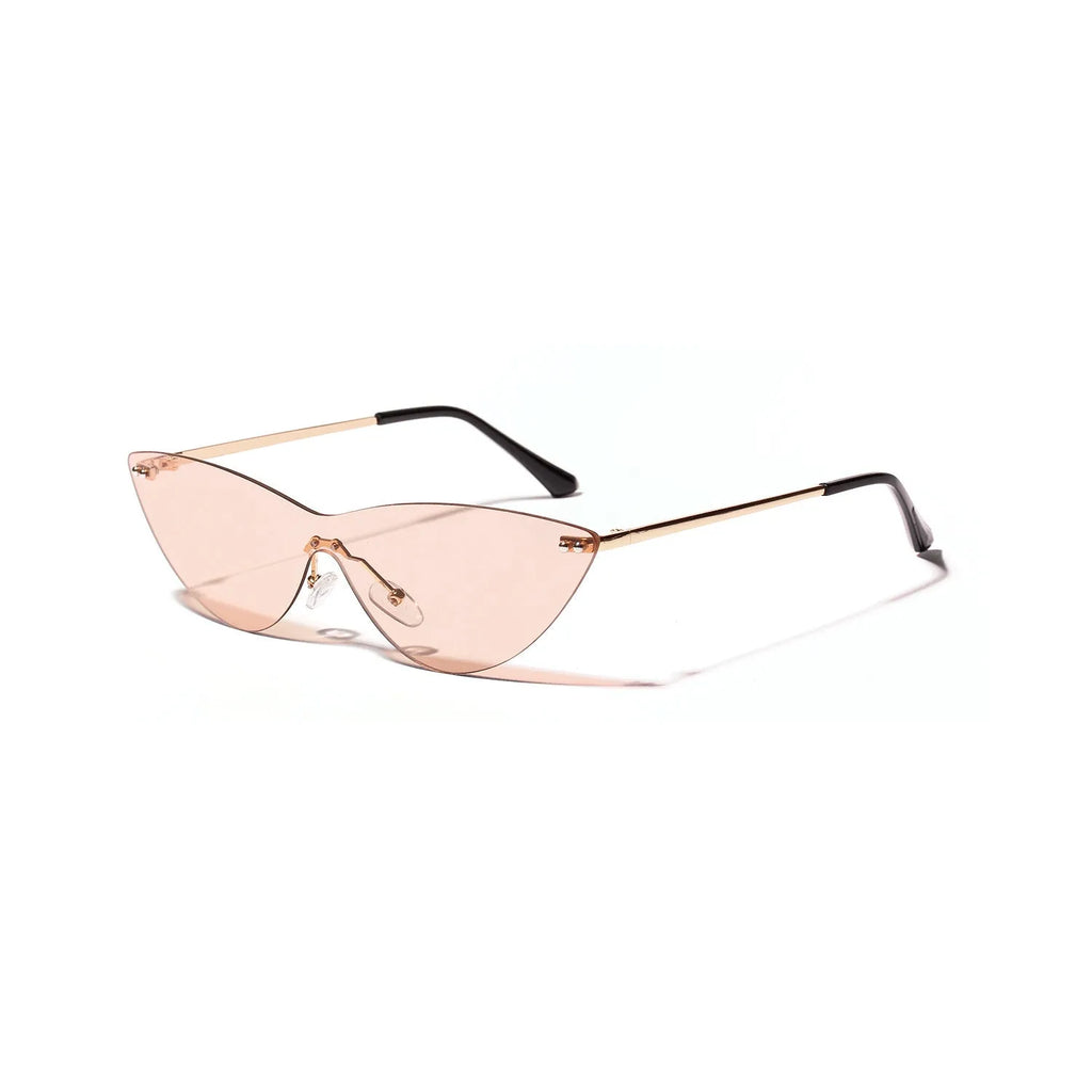 Brown vintage sunglasses with metal frame for adults