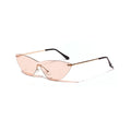 Brown vintage sunglasses with metal frame for adults