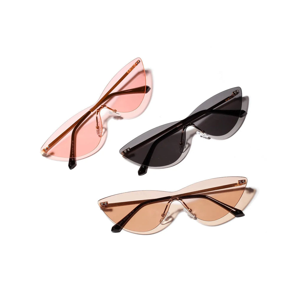 Brown vintage sunglasses with metal frame for adults