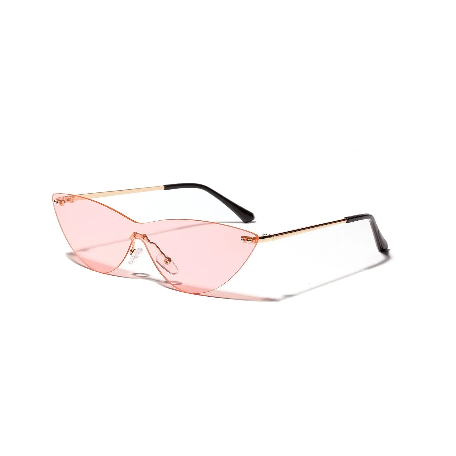 Brown vintage sunglasses with metal frame for adults