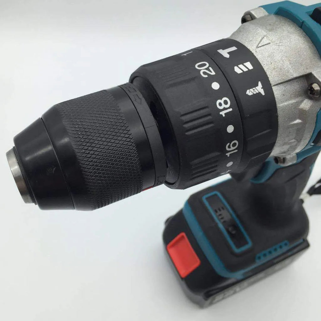 21V cordless multifunctional impact drill electric screwdriver with rechargeable lithium battery and 13mm chuck