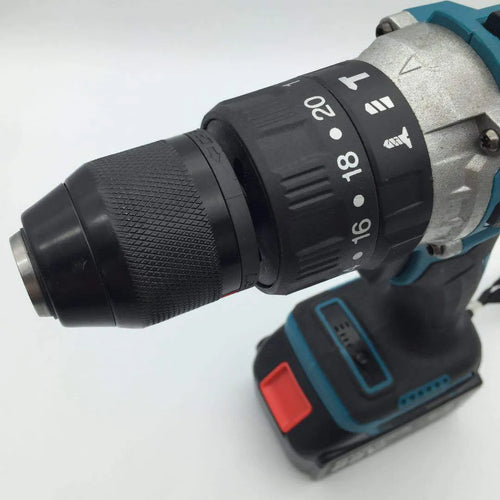 21V cordless multifunctional impact drill electric screwdriver with rechargeable lithium battery and 13mm chuck