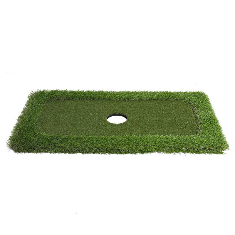 Green golf training mat with PP synthetic grass surface and EVA base in various size options