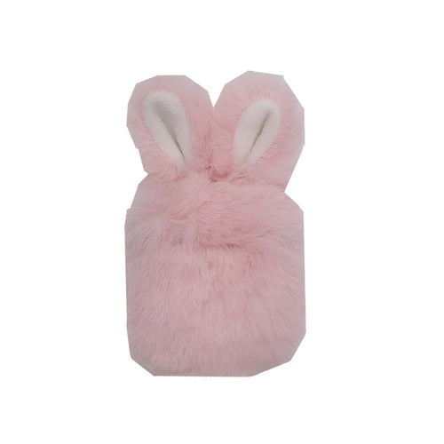 Pink rabbit ears silicone protective cover for Apple AirPods wireless headphones