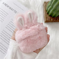 Pink rabbit ears silicone protective cover for Apple AirPods wireless headphones