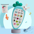 Baby electronic simulation phone toy in bright colours with educational buttons