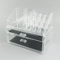 Transparent foldable acrylic makeup storage case with 18 litre capacity