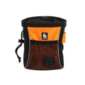 Orange dog training waist bag with adjustable belt and removable waste compartment