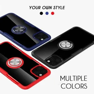 Black polycarbonate iPhone back cover case showing precise cutouts for camera and ports