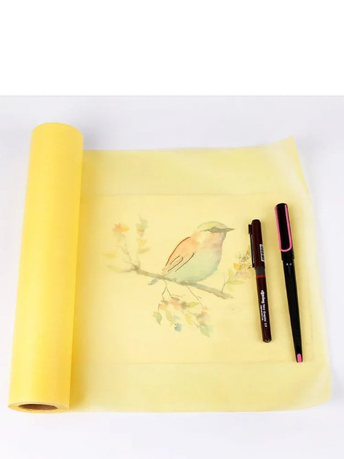 Aikale sketch scroll paper roll for drawing, available in multiple sizes and white or yellow colours