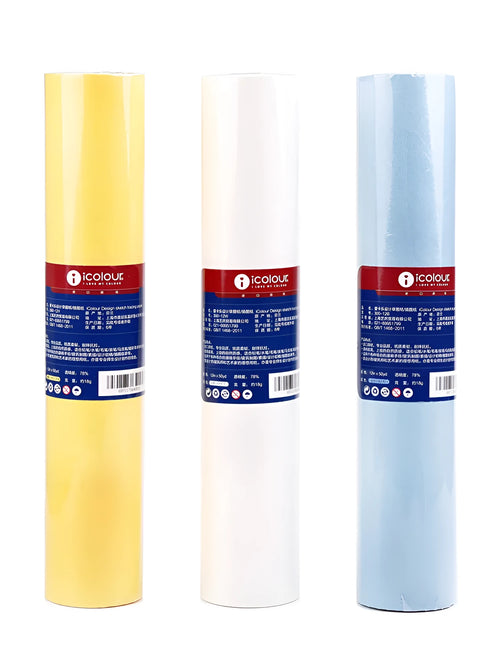 Aikale sketch scroll paper roll for drawing, available in multiple sizes and white or yellow colours