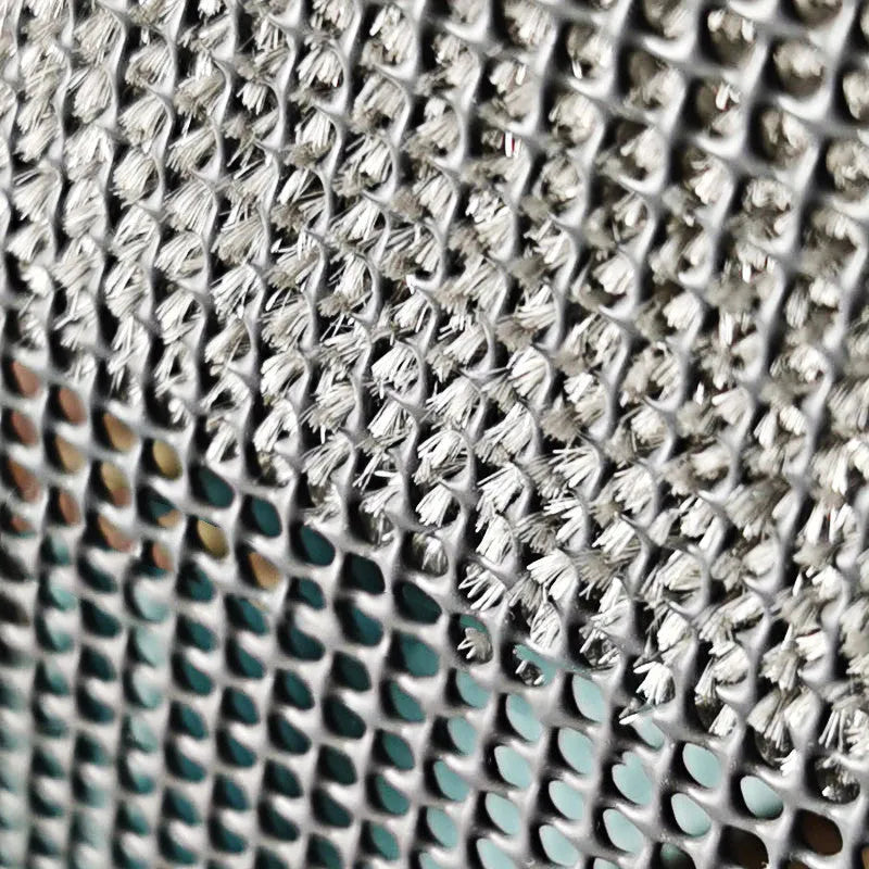 Screen window cleaning tool with microfibre brush head and crevice brush attachment
