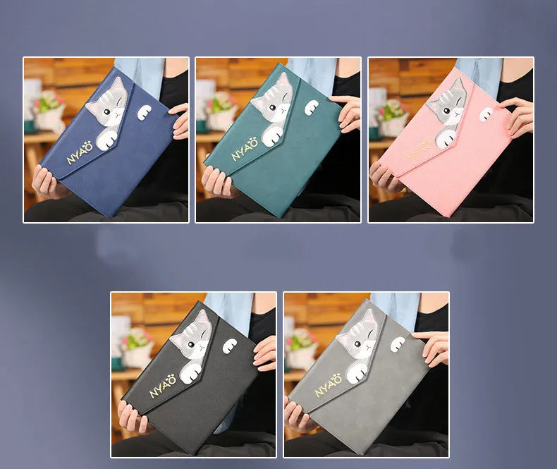 Cartoon compatible tablet cover for iPad Pro 11 in dark green with suction design