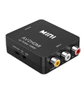 Black and white AV to HDMI converter cable with 0.5 metre length for 1080P TV line connection