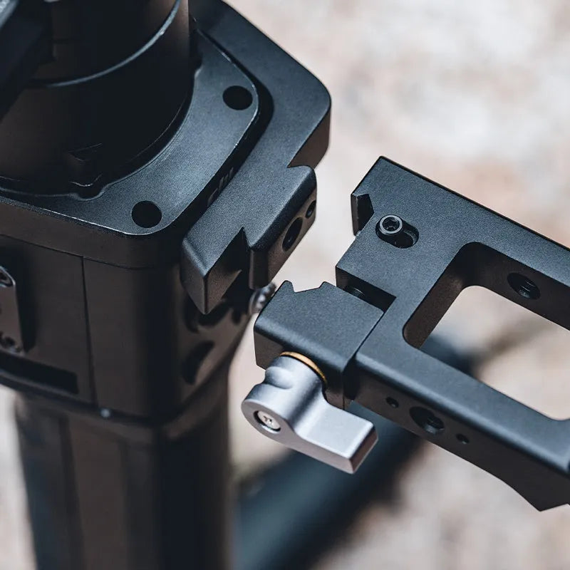 Aluminium alloy PGYTECH mount for DJI Ronin gimbal with cold shoe and 1/4-inch thread accessory interfaces