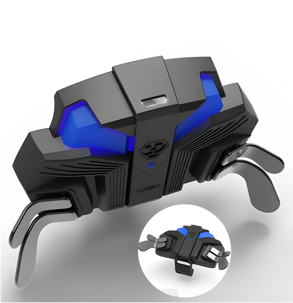 Black PS4 gamepad back button attachment with Type-C port and 3.5mm jack