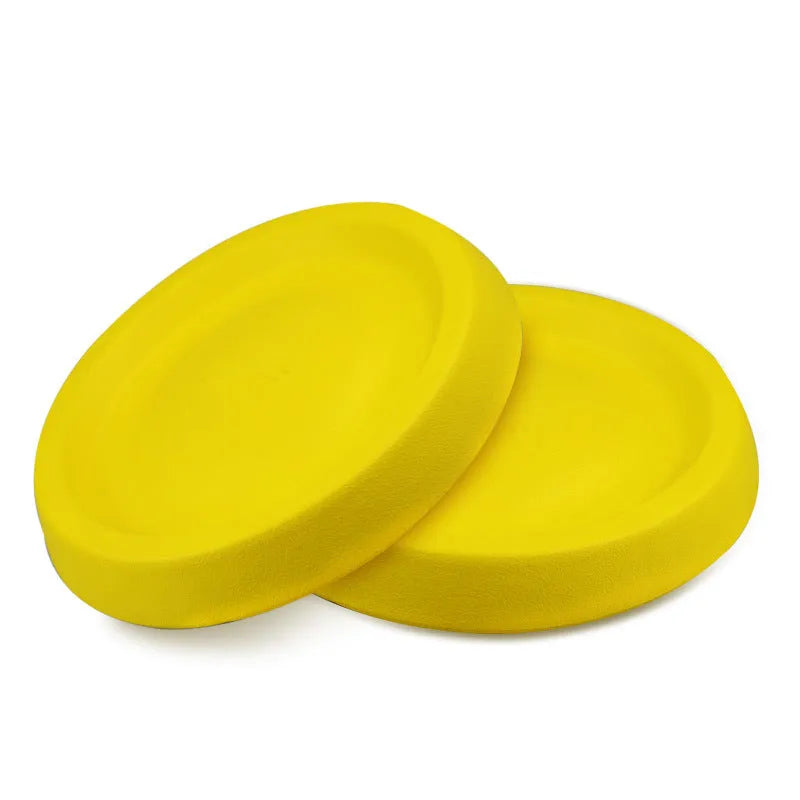 Yellow EVA dog throwing toy for training and bonding activities