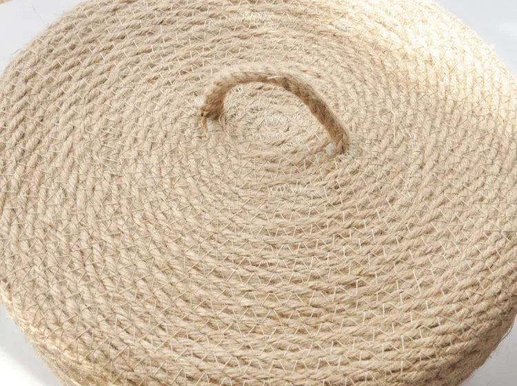 Japanese linen fabric storage basket with cover for bedroom underwear organisation in three sizes