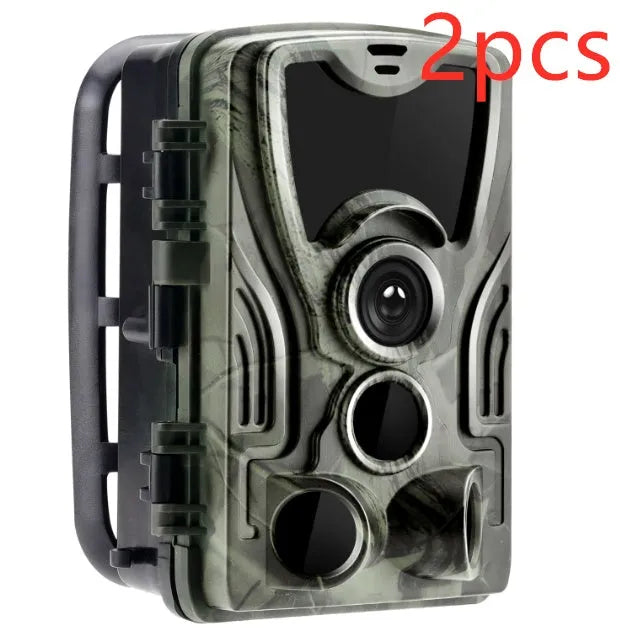 Green cellular trail game camera for hunting with night vision and waterproof case