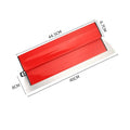 Grey leveling scraper with 40cm stainless steel blade for wall putty and wallpaper work