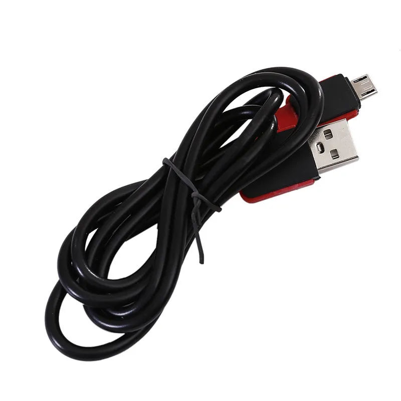 Red COB rechargeable flashlight with magnetic hook showing dimensions and USB charging port